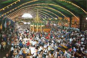 Inside the Augustiner Festhalle at Oktoberfest