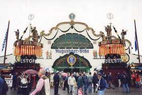 Outside the Augustiner Festhalle at Oktoberfest