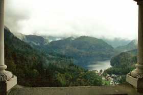 The view over the Alpsee from the throne room