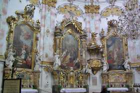 The Baroque interior of Ettal Abbey