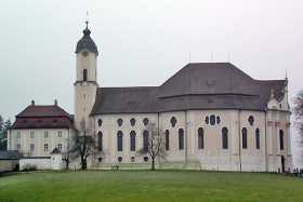 Wieskirche in Bavaria - the simple exterior belies the wonderful interior