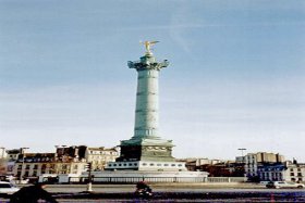 Colonne de Juillet at the site of the Bastille - the prison stormed in 1789 as the French Revolution began