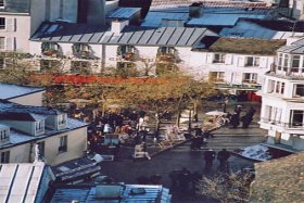 Place du Tertre, the little square in Montmartre where artists and tourists mix