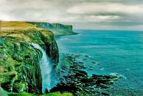 Mealt Falls and Kilt Rock on the Isle of Skye