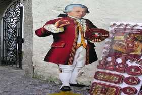 Salzburg's famous son, Wolfgang Amadeus Mozart, likes a good chocolate
