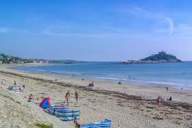 The beach at St Michael's Mount