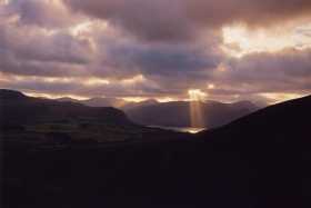 A final glimpse of the sun as the walk and the day comes to a close