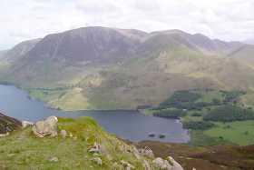 Grasmoor and Crummock Water from Lingcomb Edge