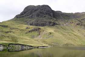 Harrison Stickle, highest of the Langdale Pikes, from Stickle Tarn