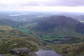 Lingmoor Fell and Lake Windermere from Pavey Ark