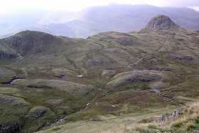 Harrison Coombe and Pike O' Stickle from Harrison Stickle