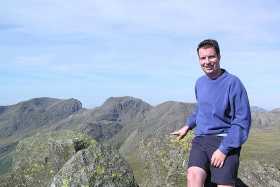 Mike on top of Bow Fell