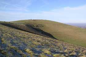 Wolstonbury, verdant in the winter sunshine