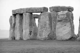 Detail showing the unique lintel features of the stone circle