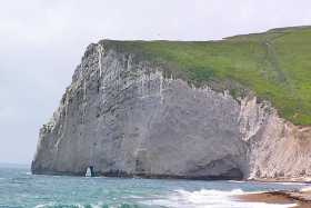 The Bat's Hole arch in Bat's Head, near Durdle Door