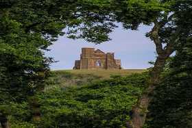 St Catherine's Chapel from the Abbotsbury subtropical gardens