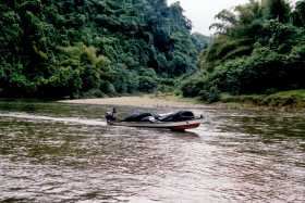Preparing to go tubing on the Navua river
