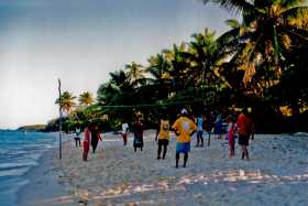 Beach volleyball on Nanuya Lailai