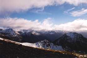 The view north of the Southern Alps