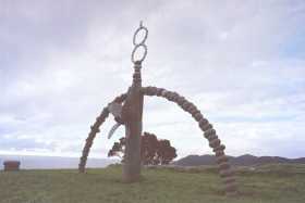 The memorial to Rainbow Warrior at Matauri Bay