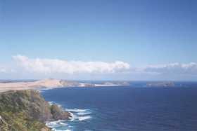 Cape Maria van Diemen to the west of Cape Reinga - the most westerly part of NZ