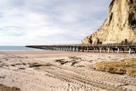 Tolaga Bay's 660m long pier on the East Cape