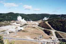The Wairakei Geothermal Power Project near Taupo - it generates 5% of New Zealand's electricity