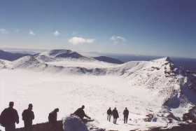 Descending from the summit of Red Crater