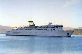The Interislander car ferry Arahura docks at Wellington