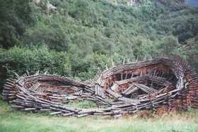 Takamasa Kuniyasu's Stream Nest, built for the 1994 Winter Olympics at Lillehammer, and now resident in Osa, Western Norway