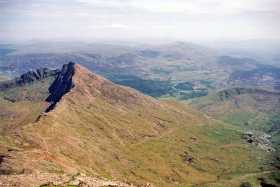 The Watkin path winds up past Y Lliwedd