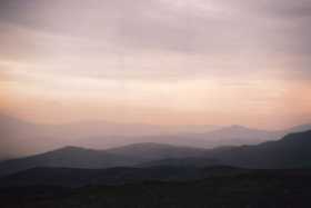 The view from Arenig Fawr - not a sunset but a midday thunderstorm